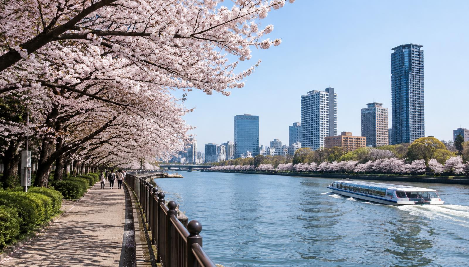 Cherry blossoms at Kema Sakuranomiya Park